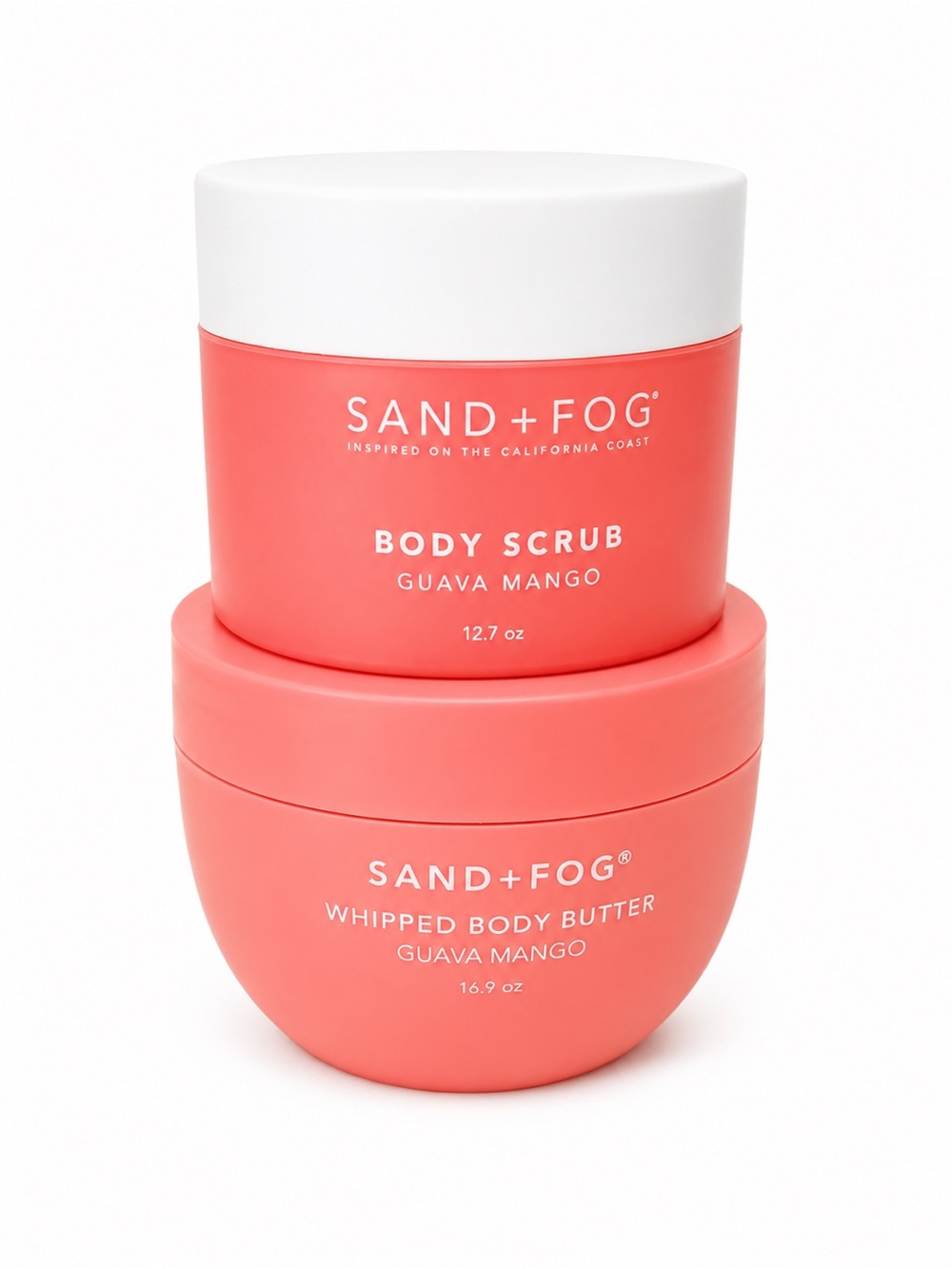 SAND+FOG Guava Mango Body Scrub & Whipped Body Butter - Coral